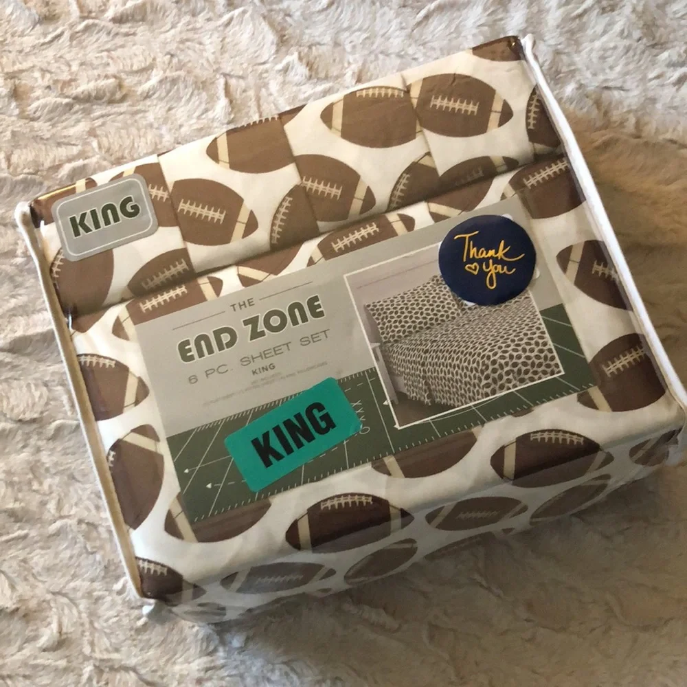 Football Print Sheet Set - KING